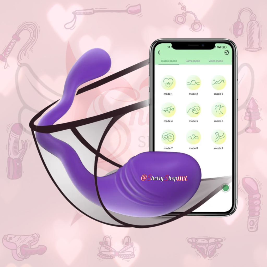 Vibrador portátil morado con control inteligente vía aplicación móvil y múltiples modos — Sheixy Shop